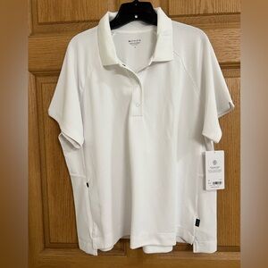 Athleta White Polo T-Shirt